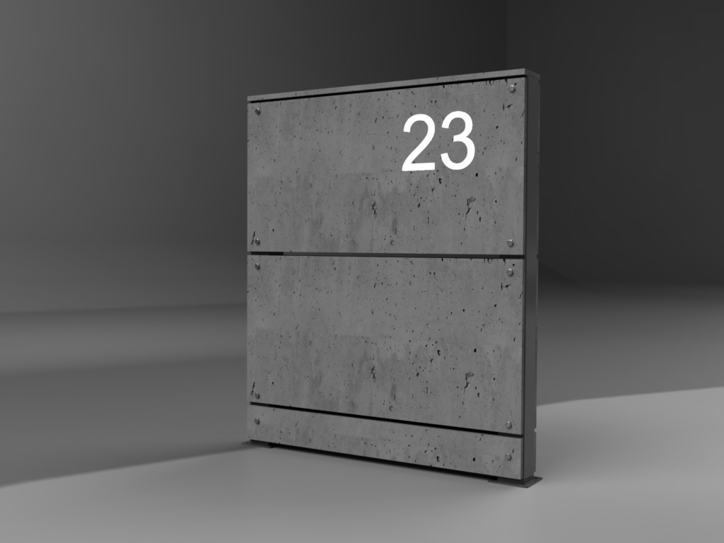 Słupek wejściowy numer posesji beton